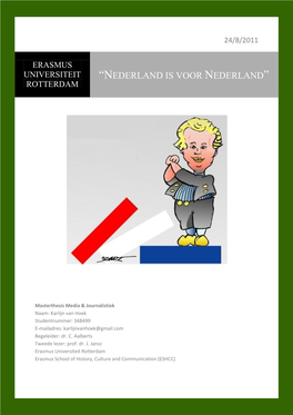 “Nederland Is Voor Nederland” Rotterdam