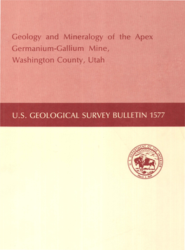 Geology and Mineralogy of the Ape.X Washington County, Utah