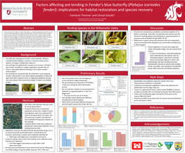 Factors Affecting Ant Tending in Fender's Blue Butterfly (Plebejus