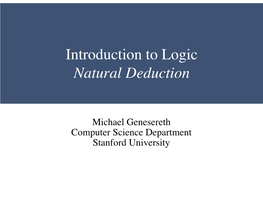 Natural Deduction