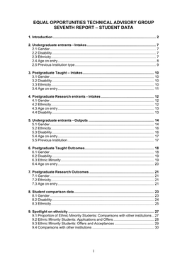 Student Comparison Data