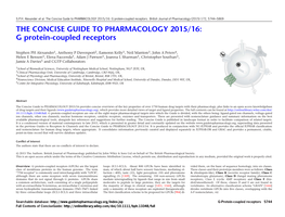 G Protein-Coupled Receptors