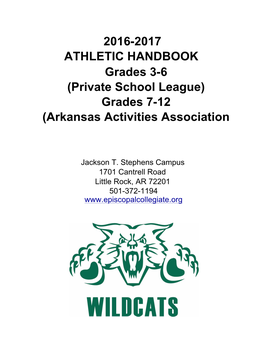 2016-2017 Athletic Handbook