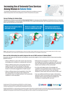 Increasing Use of Antenatal Care Services Among Women in Sokoto