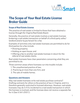 The Scope of Your Real Estate License Broker Guide