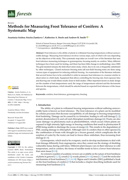 Methods for Measuring Frost Tolerance of Conifers: a Systematic Map