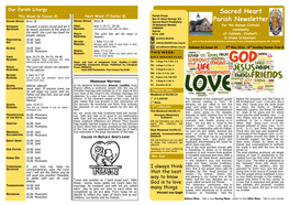 Sacred Heart Parish Newsletter