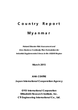 Country Report Myanmar