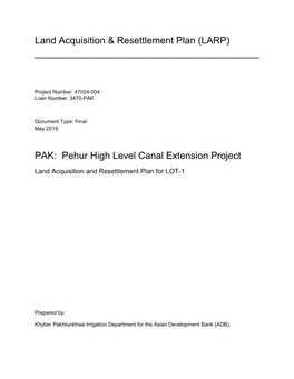 47024-004: Pehur High Level Canal Extension Project