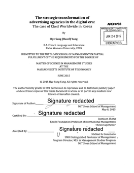 USETTS INSTITUTE of TECHNOLOLGY by JUN 2 4 2015 Hye Sung (Hazel) Yang LIBRARIES B.A