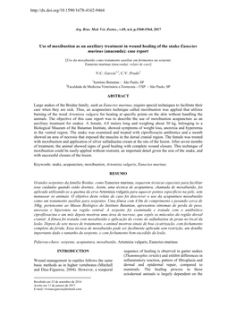 Use of Moxibustion As an Auxiliary Treatment in Wound Healing of the Snake Eunectes Murinus (Anaconda): Case Report