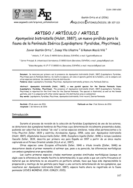 Arquivos Entomolóxicos, 15: 107-113