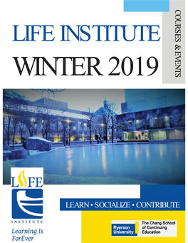 Winter 2019 Calendar: Courses and Events