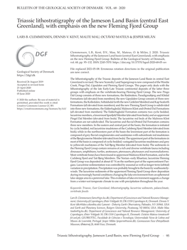 Triassic Lithostratigraphy of the Jameson Land Basin (Central East Greenland), with Emphasis on the New Fleming Fjord Group