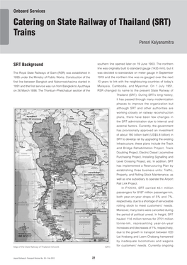 Catering on State Railway of Thailand (SRT) Trains Pensri Kalyanamitra