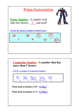 Prime Factorization