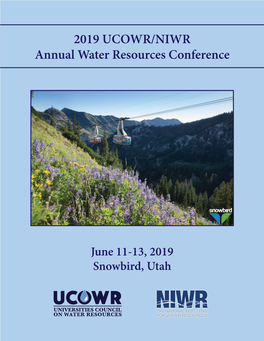 2019 UCOWR/NIWR Annual Water Resources Conference