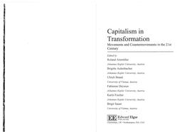 Capitalism Ln Transformation Movements and Countermovements in the 21St Century