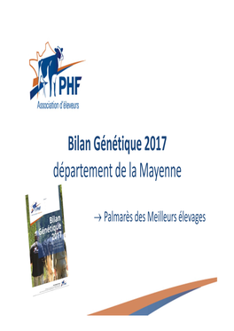 Bilan Génétique 2017 Département De La Mayenne