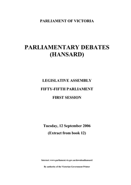 Parliamentary Debates (Hansard)