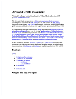 Arts and Crafts Movement