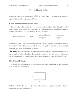 The Golden Ratio