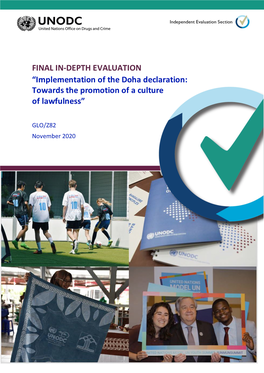 FINAL IN-DEPTH EVALUATION “Implementation of the Doha Declaration: Towards the Promotion of a Culture of Lawfulness”