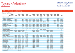 Ardentinny Via Dunoon from 01 November 2019