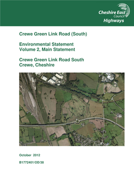 (South) Environmental Statement Volume 2, Main Statement Crewe Green Link Road South Crewe, Cheshire