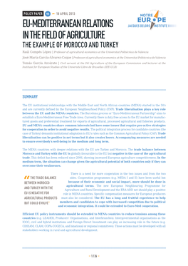 Eu-Mediterranean Relations in the Field of Agriculture