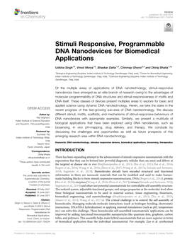 Stimuli Responsive, Programmable DNA Nanodevices for Biomedical Applications