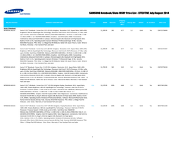 SAMSUNG Notebook/Slate MSRP Price List - EFFECTIVE July/August 2014