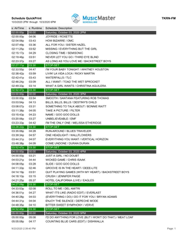 Schedule Quickprint TKRN-FM