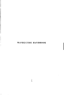 Waveguide Handbook 1946