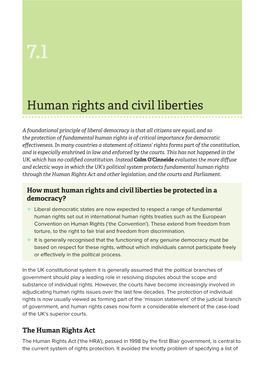 Human Rights and Civil Liberties