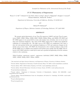 BV RI Photometry of Supernovae