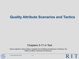 Quality Attributes and Design Tactics