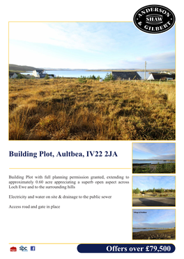 Offers Over £79,500 Building Plot, Aultbea, IV22