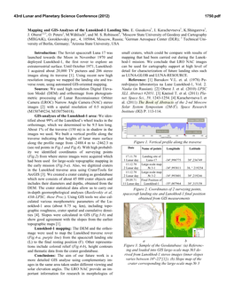 Mapping and GIS-Analyses of the Lunokhod-1 Landing Site