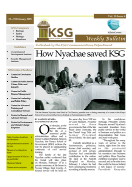How Nyachae Saved KSG  Security Management Institute