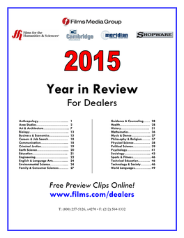 Year in Review for Dealers