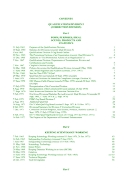 Contents Qualifications Division 5