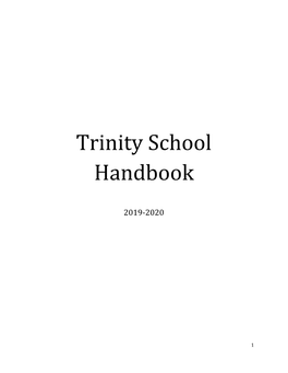 Trinity School Handbook