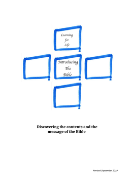 Introducing the Bible Discovering the Contents and the Message of the Bible