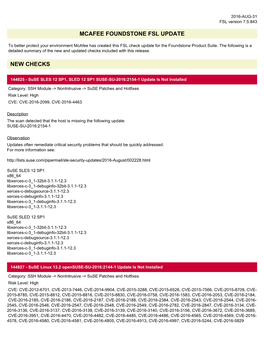 Mcafee Foundstone Fsl Update