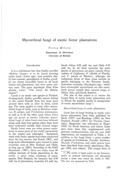 Mycorrhizal Fungi of Exotic Forest Plantations