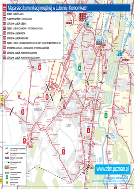 Mapa Sieci Komunikacji Miejskiej W Luboniu I Komornikach
