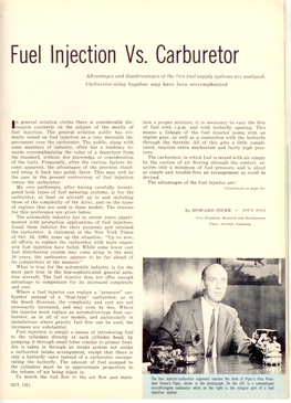 Fuel Injection Vs. Carburetor