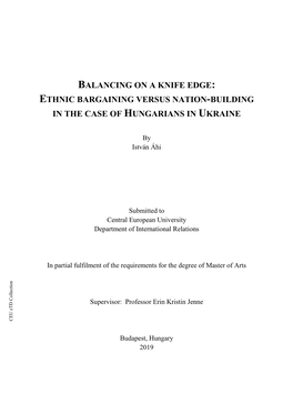 Ethnic Bargaining Versus Nation-Building in the Case of Hungarians in Ukraine