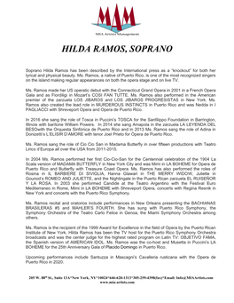 Hilda Ramos, Soprano